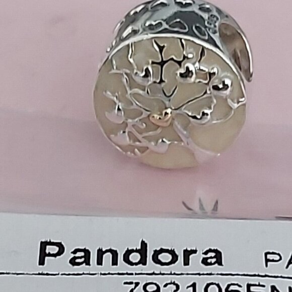 Authentic Pandora *RETIRED* Sterling Silver & 14K Gold Tree of Hearts 792106EN23 - Picture 3 of 7